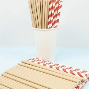 Short Paper Straws for Small Glasses and Kids’ Drinks