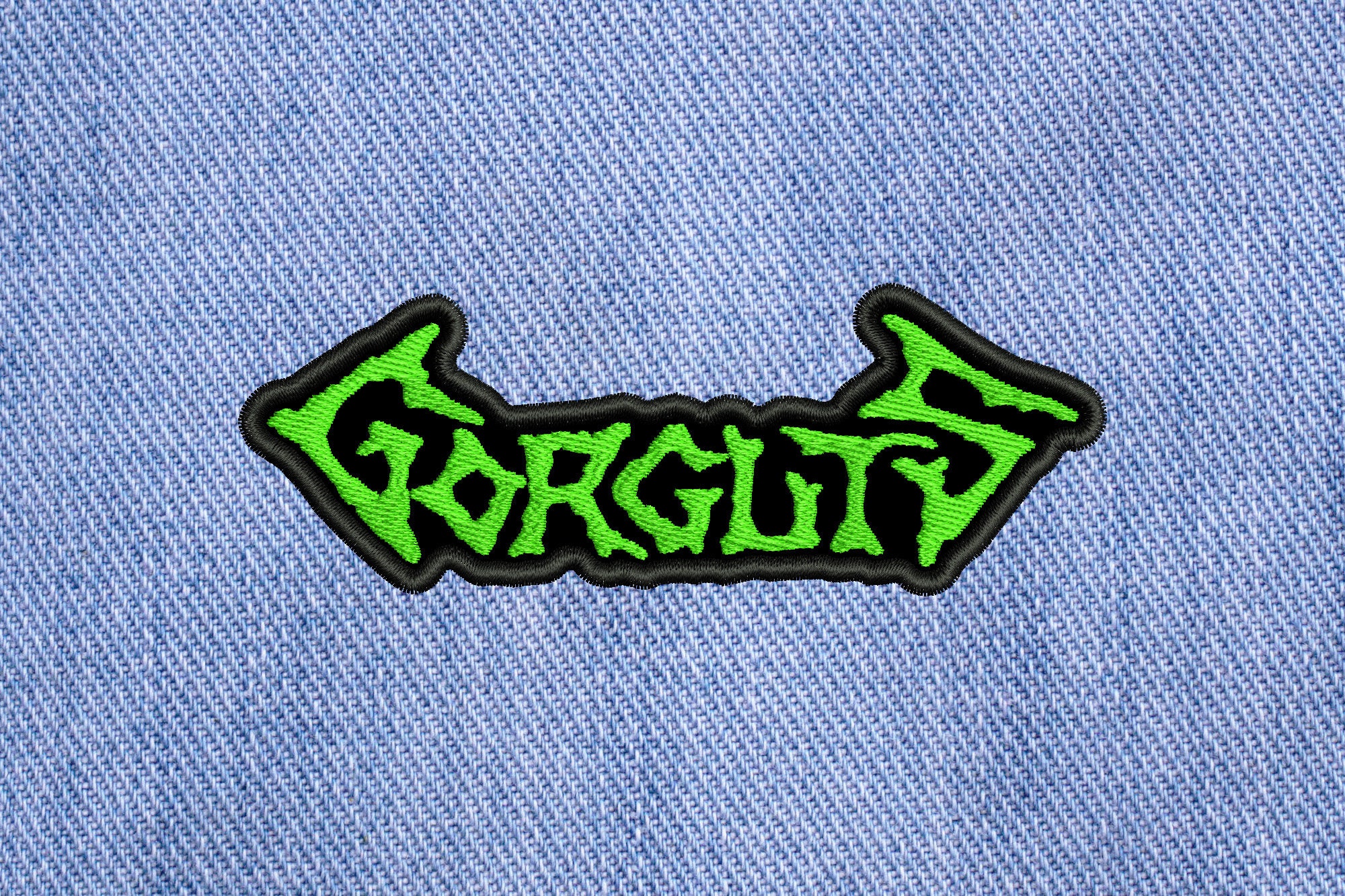 Gorguts, embroidered Sew On patch.