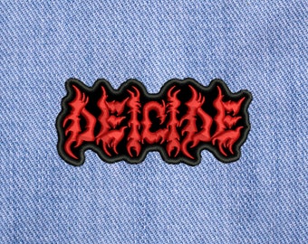 Deicide, embroidered Sew On patch.