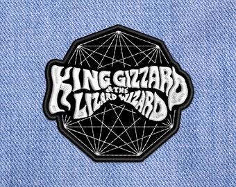 Parche bordado para coser de El Rey Molleja y el Mago Lagarto.