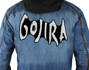 Gojira backpatch, embroidered Sew On patch.