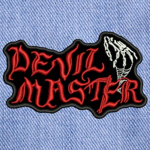 Devil Master, embroidered Sew On patch.