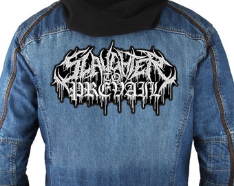 Empiècement Slaughter to Prevail au dos, écusson à coudre brodé. Noyau de la mort.