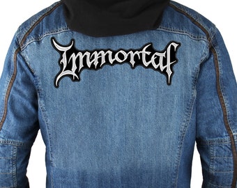 Écusson Immortal au dos, écusson à coudre brodé.