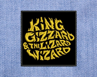 King Gizzard & the Lizard Wizard, parche bordado para coser.