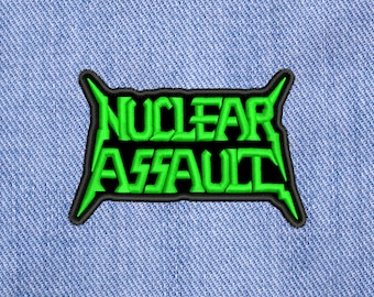 Nuclear Assault, embroidered Sew On patch.