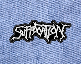Suffocation, embroidered Sew On patch.