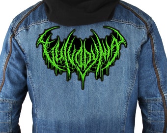 Naszywka z napisem Vulvodynia, haftowana, do przyszycia.