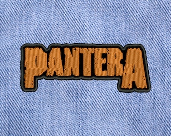 Pantera, embroidered Sew On patch.