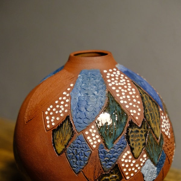 Vase boule pétales