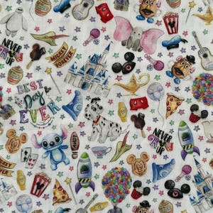 Castle Character Fabric Poly Cotton/100% Cotton Fat Quarter/Half Metre