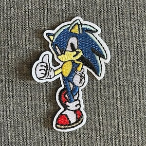 Sonic The Hedgehog Character Embroidered Applique Patch Iron On Sew On Emboidery Patch