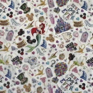 Castle Character Fabric Poly Cotton/100% Cotton Fat Quarter/Half Metre