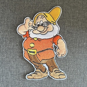 Snow White Dwarf Character Embroidered Applique Patch Iron On Sew On Emboidery Patch