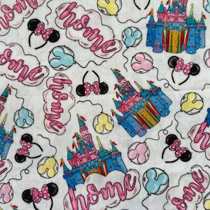 Castle Character Fabric Poly Cotton/100% Cotton Fat Quarter/Half Metre