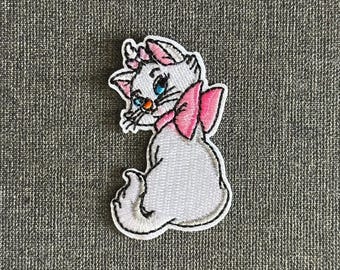 Marie Aristocats Character Embroidered Applique Patch Iron On Sew On Embroidery Patch