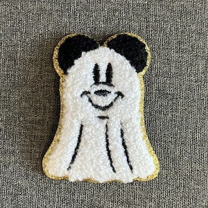 Mickey Mouse Ghost Halloween Character Embroidered Applique Patch Iron On Sew On Emboidery Patch