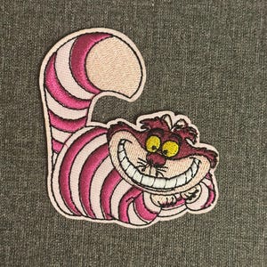 Alice In Wonderland Cheshire Cat Embroidered Applique Patch Iron On Sew On Emboidery Patch