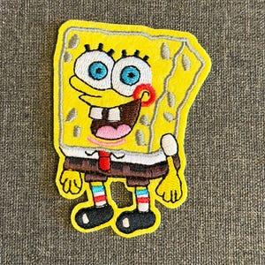 SpongeBob Embroidery Embroidered Patch Applique