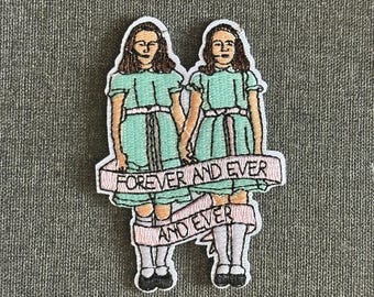 Der glänzende Horrorfilm Halloween Retro Charakter Gestickte Applikation Patch Eisen auf Nähen Auf Stickerei Patch