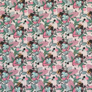 Sally Jack Skellington Halloween Character Fabric Poly Cotton/100% Cotton Fat Quarter/Half Metre