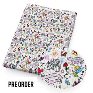 PRE ORDER - Castle Park Princess Character Fabric - Poly Cotton/100% Cotton/Bullet Fabric