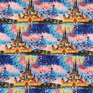Castle Character Fabric Poly Cotton/100% Cotton Fat Quarter/Half Metre