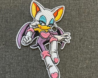 Sonic the Hedgehog-karaktär broderad applikationslapp stryk-på sy-på broderilapp