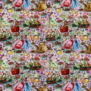 Princess & The Frog Tiana Poly Cotton/100% Cotton Character Fabric Fat Quarter/Half Metre
