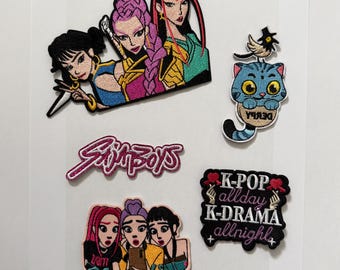 Toppa ricamata K-pop da applicare con ferro da stiro/cucitura