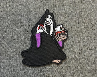 Naszywka z haftowaną aplikacją "Zła Królowa" z postacią złoczyńców z Halloween, do przyszycia na żelazko