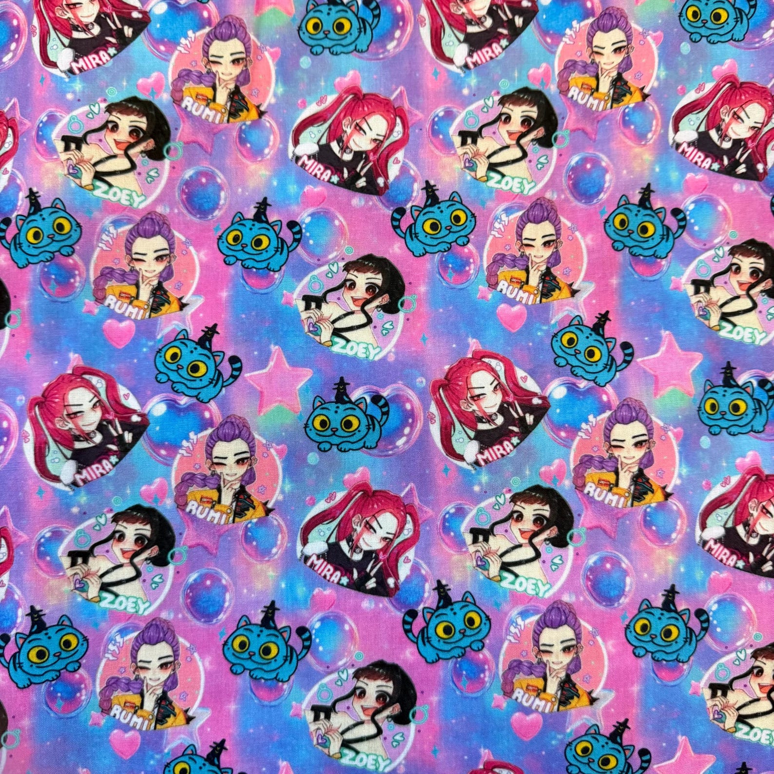 Demon Hunters K-pop Character Fabric Poly Cotton/100% Cotton Fat ...