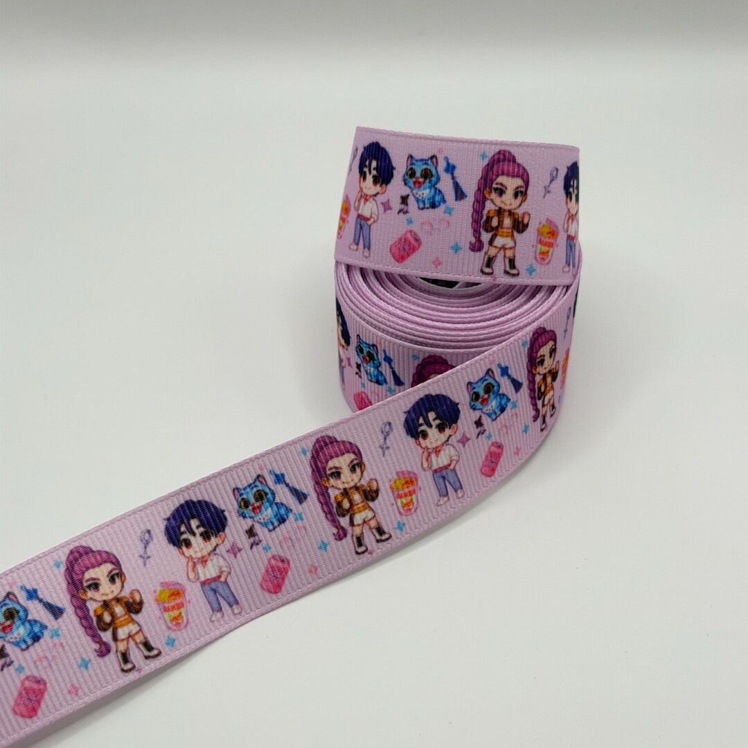 K-pop Character Grosgrain Ribbon 1 Yard 25mm - Etsy