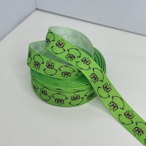The Grinch Christmas Character Grosgrain Craft Ribbon 1 Yard 15mm