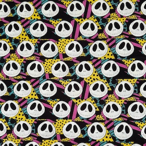 Jack Skellington Halloween personnage tissu poly coton/100 % coton gras quart/demi mètre
