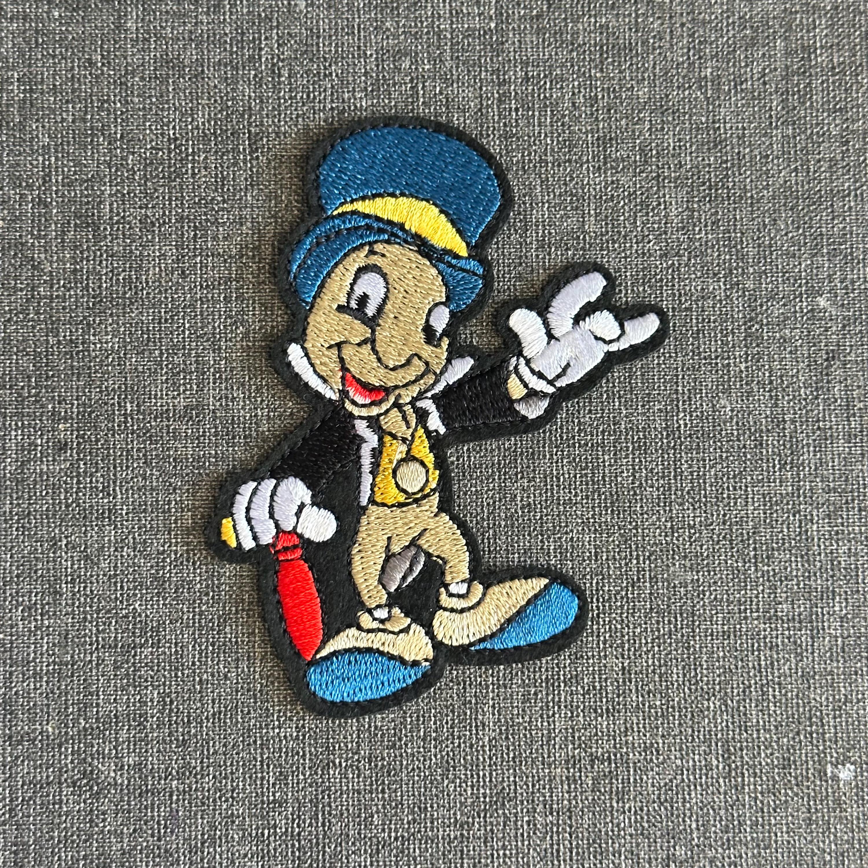 ジミニー・クリケット ピノキオ キャラクター 刺繍 アップリケ パッチ