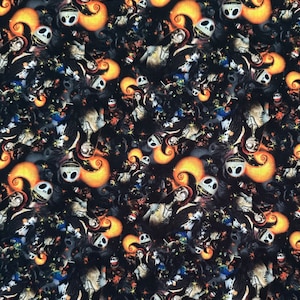 Jack Skellington Halloween Character Fabric Poly Cotton/100% Cotton Fat Quarter/Half Metre
