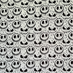 Jack Skellington Halloween personnage tissu poly coton/100 % coton gras quart/demi mètre