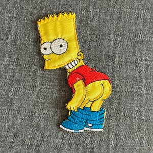 Simpsons 90’s Retro Character Embroidered Applique Patch Iron On Sew On Emboidery Patch
