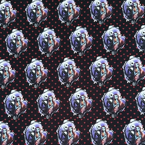 Jack Skellington Halloween personnage tissu poly coton/100 % coton gras quart/demi mètre
