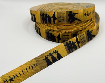 Cinta de grogrén musical Hamilton, 1 yarda, 16 mm