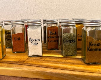 Spice labels, custom stickers for spice jars