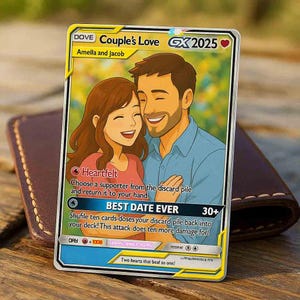 Tarjeta de amor personalizada con mensaje de pareja/tarjeta acrílica, regalo temático personalizado para aniversario, regalo de esposa gamer para esposo, tarjeta de amor