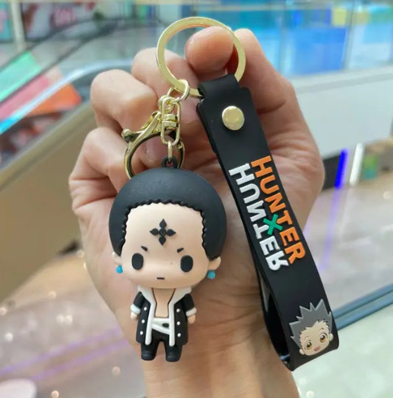 HUNTER X HUNTER Anime Figure Keychain Silicone Doll Pendent Keyring Gon