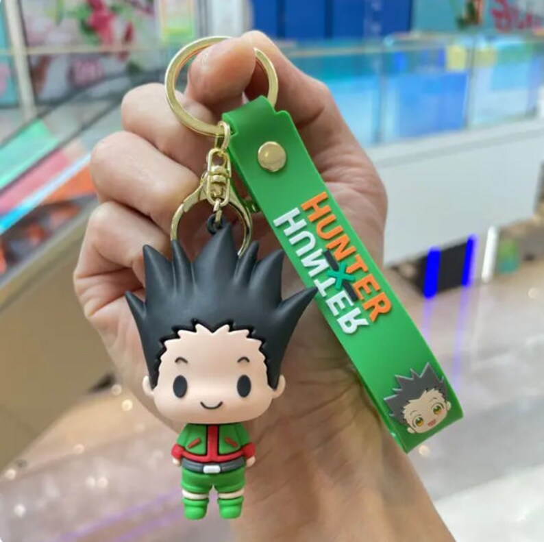 HUNTER X HUNTER Anime Figure Keychain Silicone Doll Pendent Keyring Gon