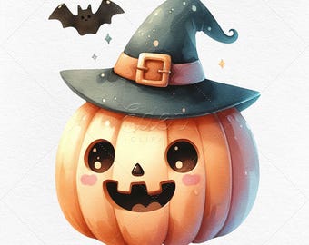 8 uroczych dyniowych clipartów • Przezroczyste tło grafiki Halloween • Jack-o'-lantern PNG / JPG natychmiastowe pobieranie obrazów • Bezpłatne wykorzystanie komercyjne
