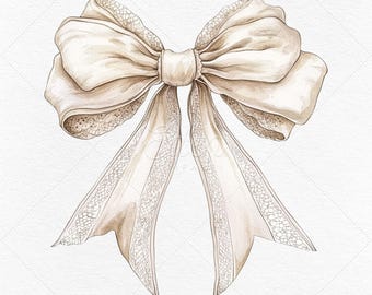 Clipart noeud aquarelle beige • 10 images PNG et JPG (téléchargement numérique)