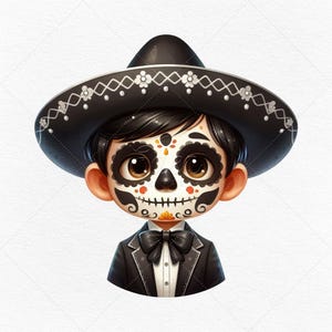 10 Catrín PNG Clipart • Süßer Aquarell Tag der Toten Clip-Art • JPG-Dateien Sofort-Download • Perfekt für Sublimation, Kunsthandwerk und mehr!