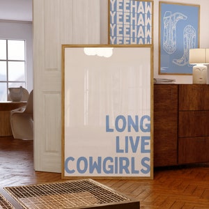 Long Live Cowgirls Print, Coastal Cowgirl Typography Print, Costal Cowgirl Wall Art, Preppy Coastal Aesthetic, Coastal Granddaughter Prints