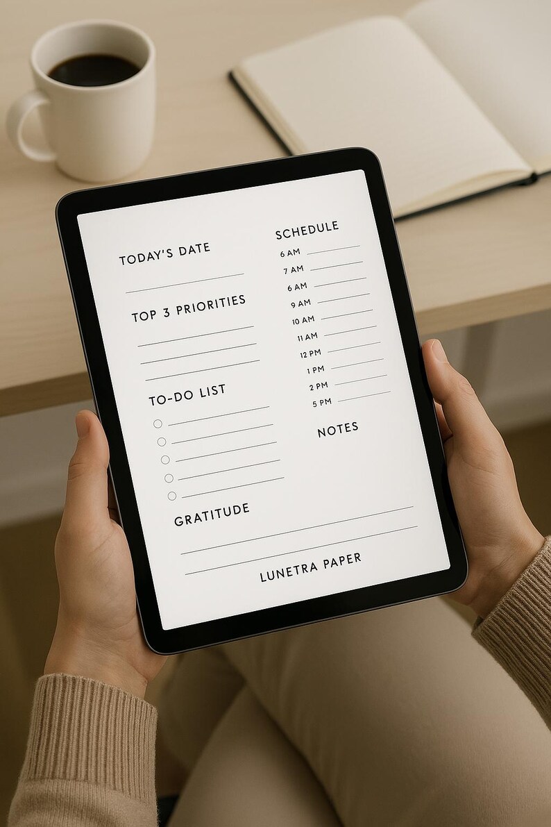 Minimalist Daily Planner Printable | Undated PDF To-do List & Schedule ...